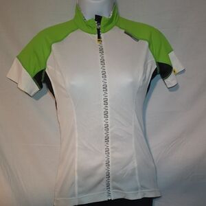 Mavic Women’s Short Sleeve Cycling Jersey - White & Lime Green